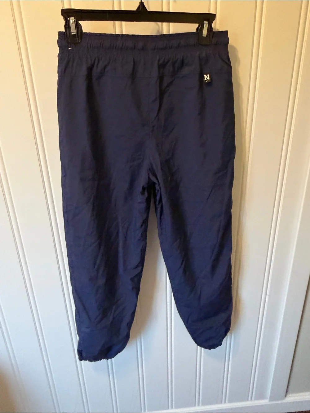 Vintage Nike Athletics Nylon Windbreaker Track Pants Navy Blue Boys Youth Large